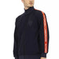 Blue Polyester Men Sweatshirt