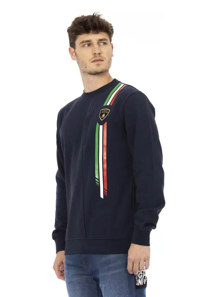 Blue Cotton Men's Sweater