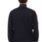 Blue Polyester Men Sweatshirt