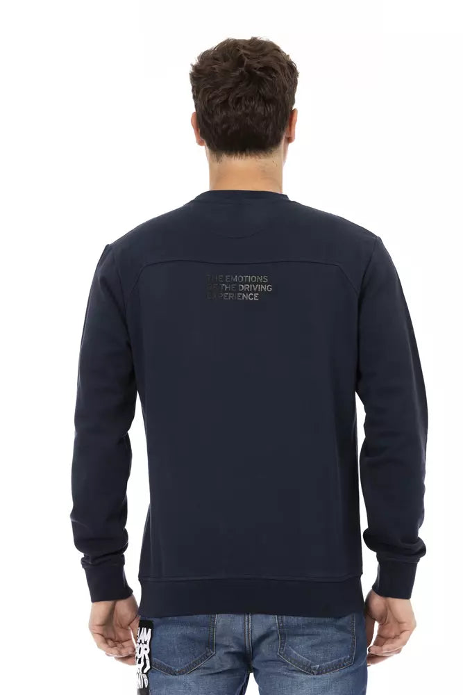 Blue Cotton Men's Sweater