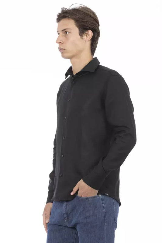Black Linen Men Shirt