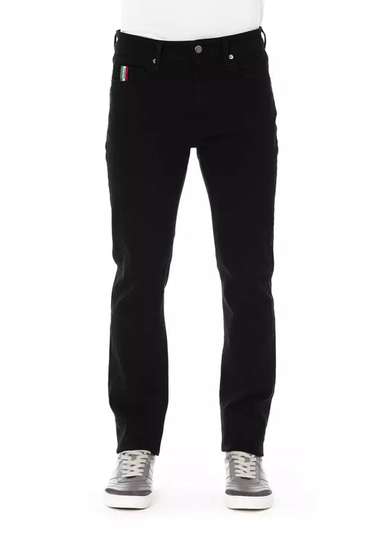 Black Cotton Men Jeans