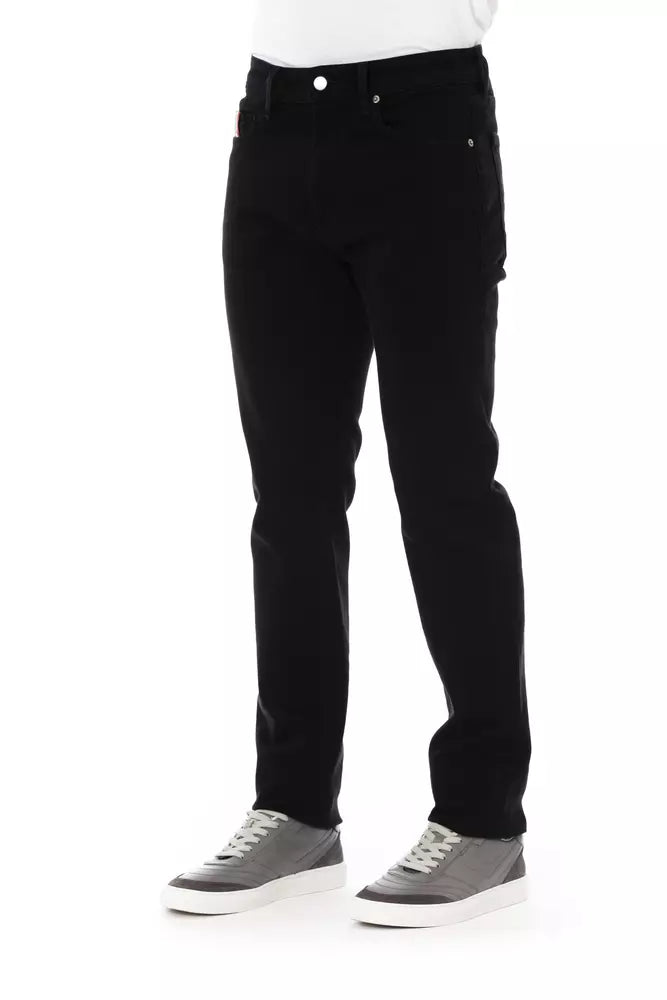 Black Cotton Men Jeans