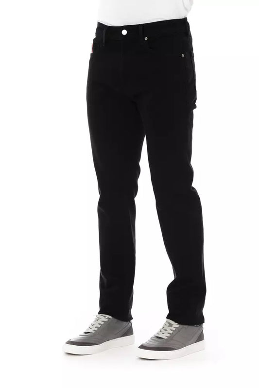 Black Cotton Men Jeans