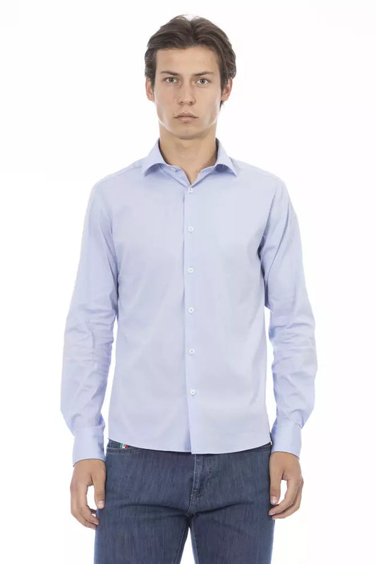 Light-Blue Cotton Mens Shirt