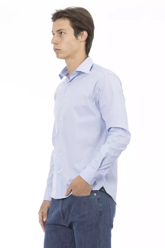 Light-Blue Cotton Mens Shirt