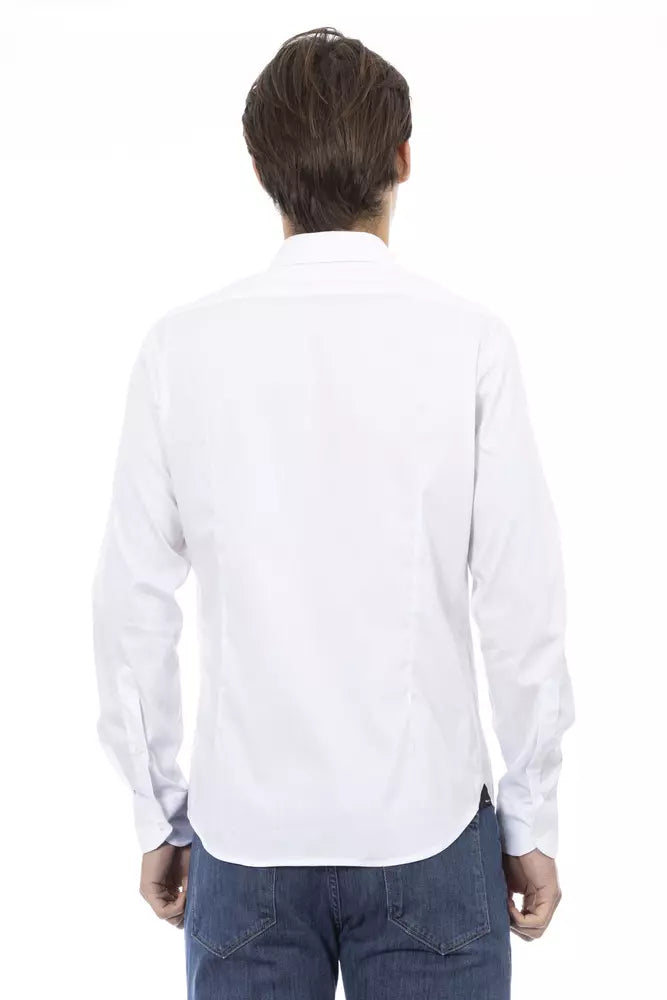 White Cotton Mens Shirt