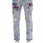 Light Blue Cotton Men Jeans