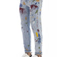 Light Blue Cotton Men Jeans