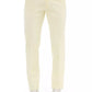 Beige Cotton Men Jeans