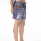 Blue Polyester Men Swim Short