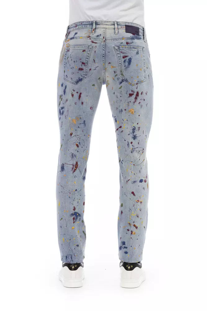 Light-Blue Cotton Men Jeans