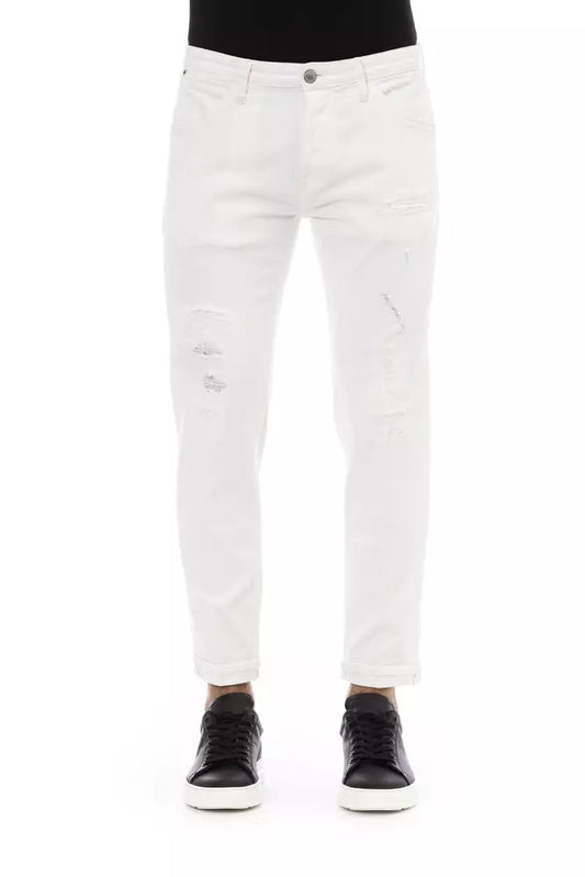 White Cotton Men Jeans