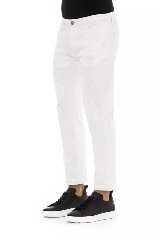 White Cotton Men Jeans
