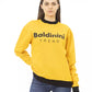 Yellow Cotton Women Hoodie