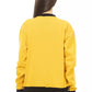 Yellow Cotton Women Hoodie