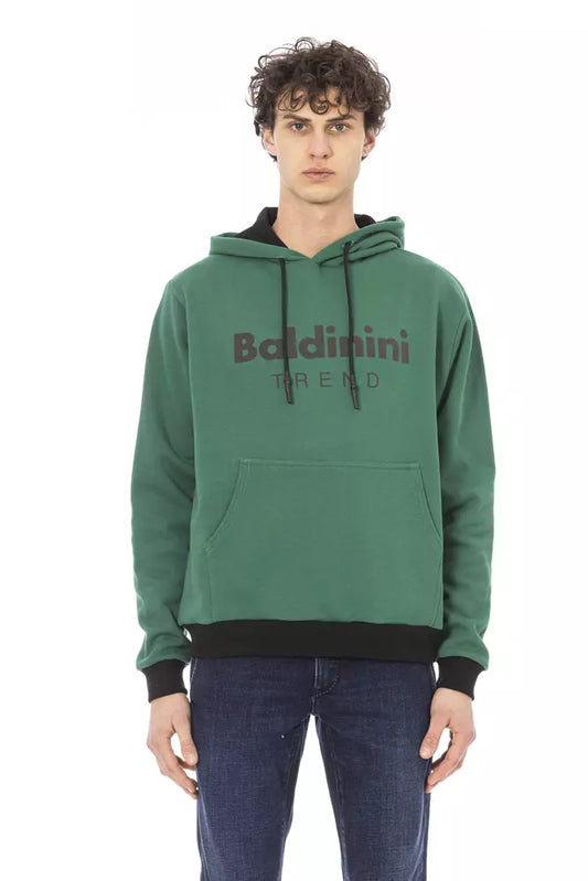Green Cotton Men Sweater