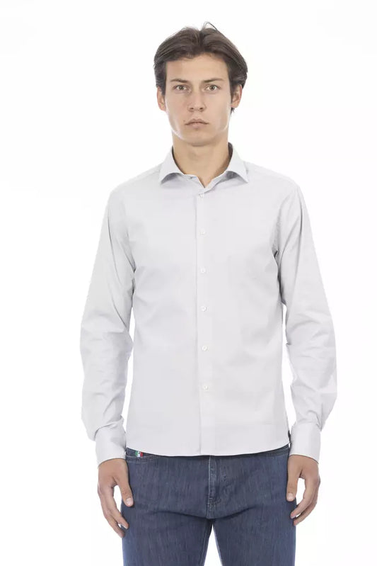 Gray Cotton Men Shirt