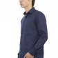 Blue Cotton Men Shirt
