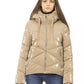 Beige Polyester Women Jacket