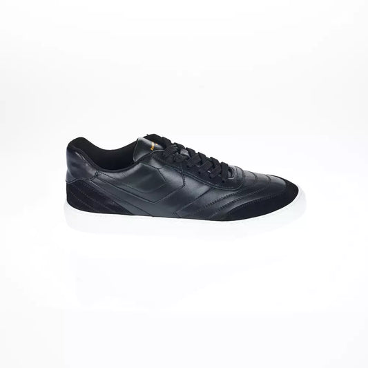 Black Leather Men Sneaker