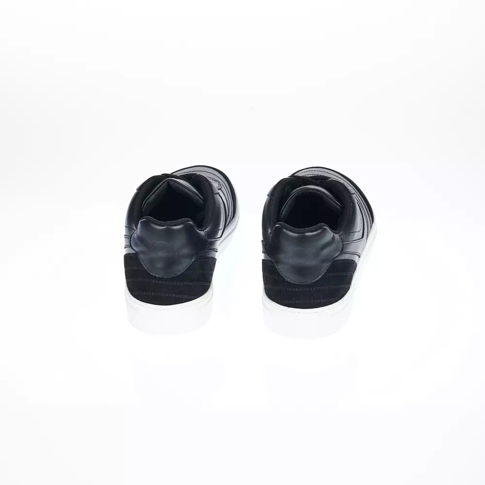 Black Leather Men Sneaker