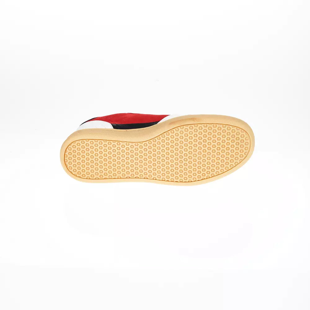 Red Leather Men Sneaker