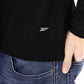 Black Fabric Men Sweater with Turtleneck Design