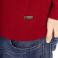 Red Wool Men Sweater
