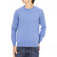 Light Blue Wool Men Sweater