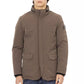 Brown Polyester Men Jacket