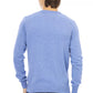 Light Blue Wool Men Sweater