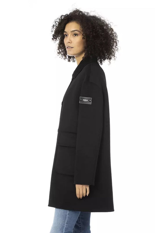 Black Wool Women Coat