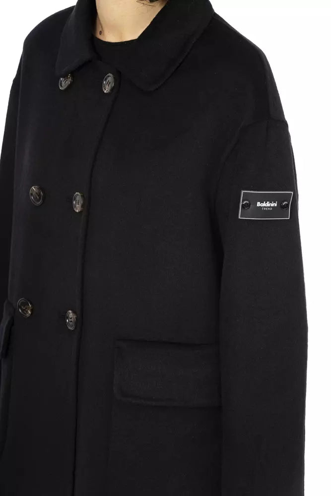 Black Wool Women Coat