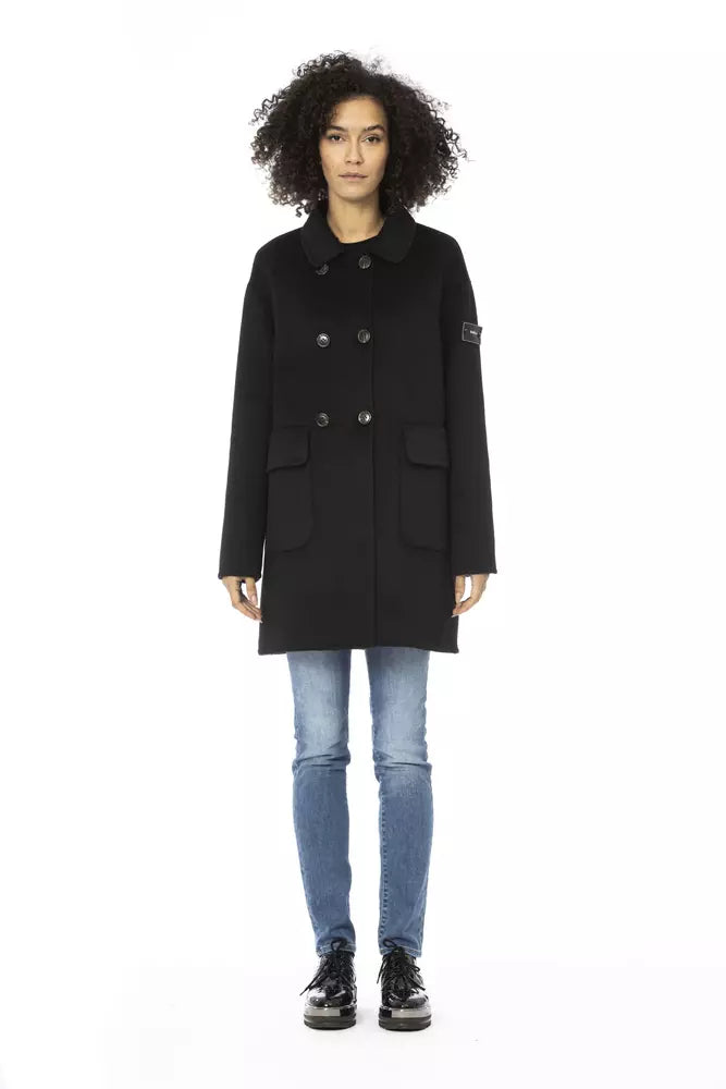 Black Wool Women Coat