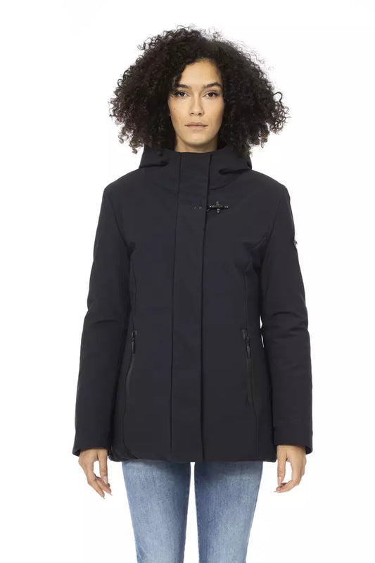 Blue Polyester Women Jacket