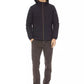 Blue Polyester Men Jacket