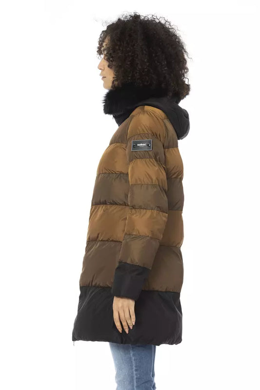 Brown Polyester Women Jacket