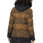 Brown Polyester Women Jacket