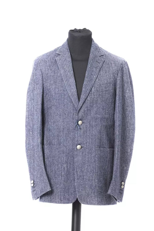 Blue Cotton Mens Blazer