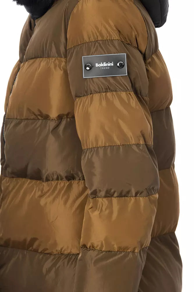 Brown Polyester Women Jacket