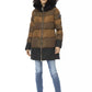 Brown Polyester Women Jacket