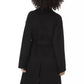 Black Wool Women Trench Coat