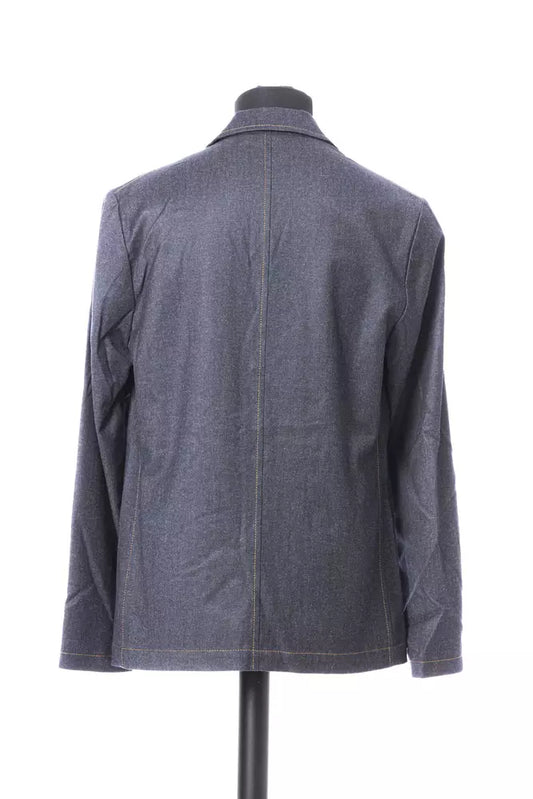 Blue Wool Men's Blazer