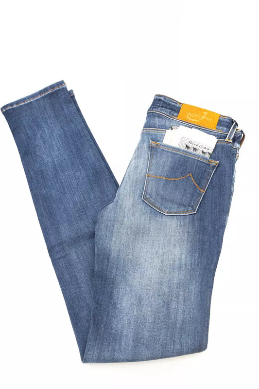 Blue Cotton Women Jeans