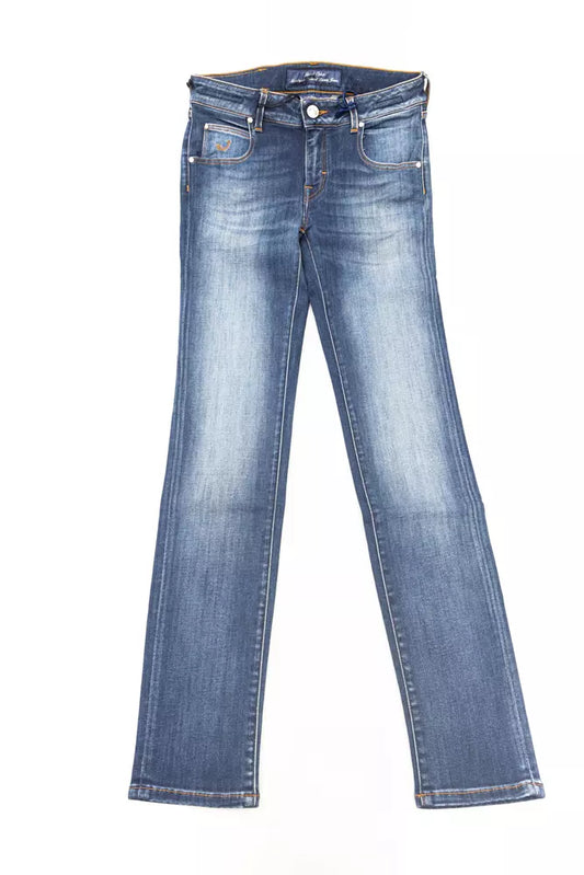 Blue Cotton Women Jeans