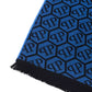 Blue Wool Men Scarf
