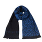 Blue Wool Men Scarf