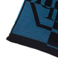 Blue Wool Mens Scarf