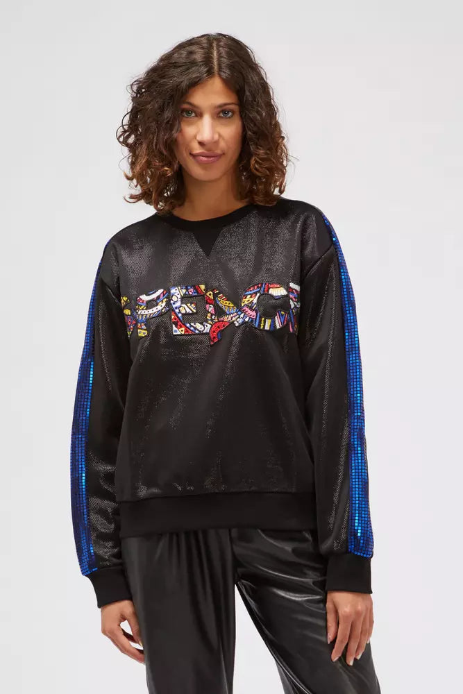 Black Polyester Women Sweater